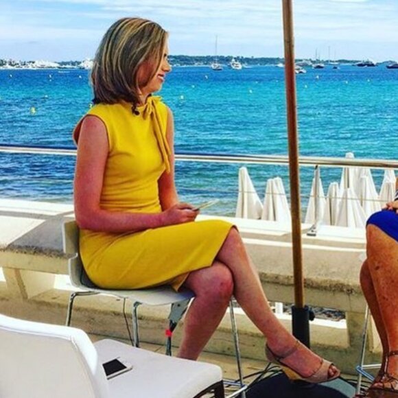 Zara yellow high-neck shift dress with bow - size XS - Picture 6 of 7